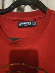 Contender Men’s L Hustlers Hip Hop Raised Gold Foil & Red Sz L