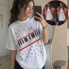 Michael Jackson Beat It Piano Keys T-Shirt, King of Pop Music Tee