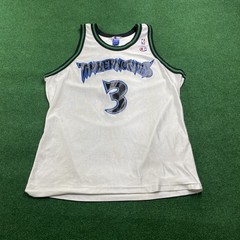 Vintage Marburry Jersey Mens L White Minnesota Timberwolves Champion Basketball