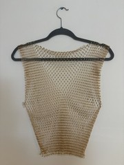 Sexy mens Gold Men’s Mesh Chain Tank Top – Fashion Shirt | XL