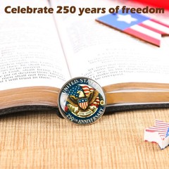 United States 250th Anniversary Lapel Pin Glass 250th US Founding Anniversary…