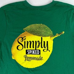 Simply Spiked Lemonade Graphic Tee Green L Bella Canvas Casual Beer