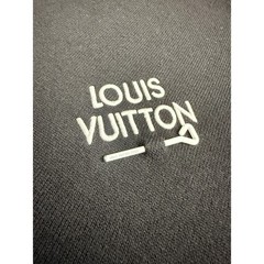 Louis Vuitton Mens Black Logo Knit T-Shirt RM222E OY8 HNN42X Made in Italy Sz M