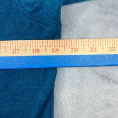 UNTUCKit Grassi Henley Shirt Mens Small Teal Blue Long Sleeve Cotton Blend