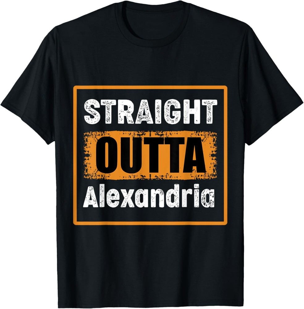 Straight Outta Alexandria Louisiana USA Retro Vintage Humor T-Shirt