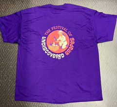 T-SHIRT 2XL PURPLE PROMO FESTIVAL OF UNDISCOVERED GRAPES LOS ANGELES MAR 2026