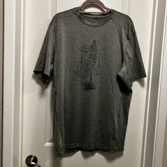 rei co-op Men’s Large Heather Green Graphic Cactus Tee Performance Shirt