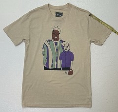ROUTINE BASEBALL Size Medium Beige Biggie Smalls Sandlot T-shirt NWT