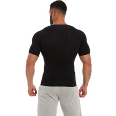 Men’s Compression Shirts V-Neck Workout Abs Abdomen Tummy Control Body Shaper