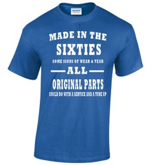 Born In The Sixties 60’s Mens T-Shirt Party Birthday Fathers Day Christmas Gift