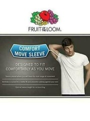 Fruit of the Loom Men’s 6-Pack Stay Tucked V-Neck T-Shirt,White,Large