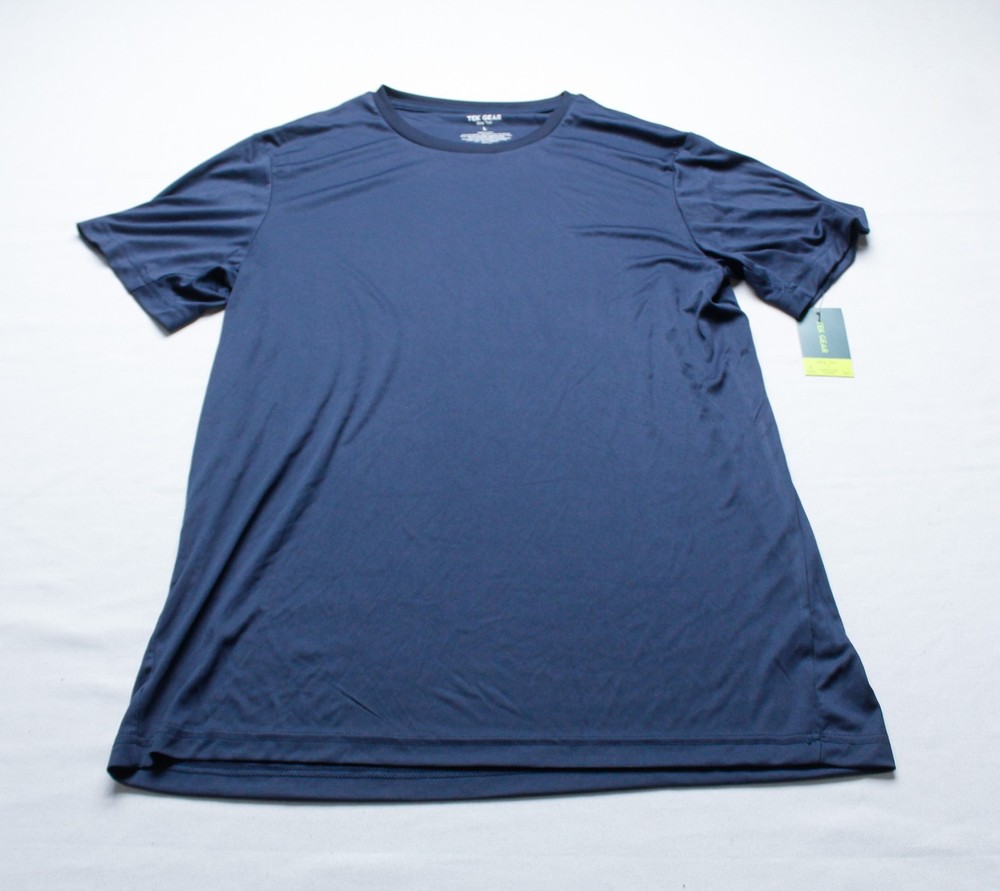 Tek Gear Men’s Short Sleeve Crewneck Dry Tek T-Shirt MS7 Dark Blue Large NWT