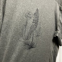 rei co-op Men’s Large Heather Green Graphic Cactus Tee Performance Shirt