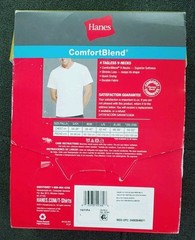 Hanes V-Neck T-Shirts Tagless ComfortBlend White Large New Old Stock 2014