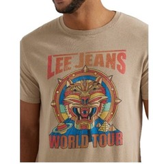 Lee jeans’s world, tour, Short Sleeve Shirt Size X-Large (54-56) Graphic NWT