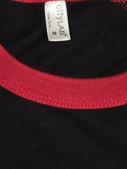CityLab Men’s Black Red Graphic 3/4 Sleeve Baseball Crew Neck T-Shirt Size M