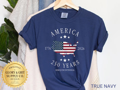 Comfort Colors America 250th Anniversary Shirt Patriotic Mens 1776-2026 USA Tee
