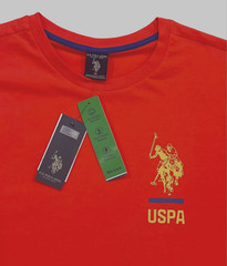 Men US Polo Assn Big Player USPA Logo Short Slev. Crewneck Classic Tee T Shirt M
