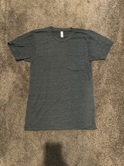 American Apparel Tri Blend Grey T-Shirt w/ Pocket (New w/o Tags Old/Deadstock)XL