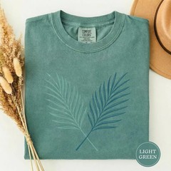 Palm Frond Line Art Coastal Comfort Tee