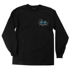 Santa Monica Airlines Natas Kaupas PANTHER LONG SLEEVE Skateboard T Shirt BLACK