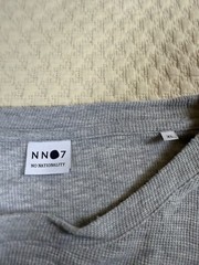 NN07 No Nationality Shirt Clive Waffle Knit Thermal Long | Gray | Size XL