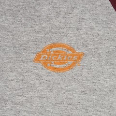 DICKIES Baseball Shirt Mens MEDIUM BURGANDY GRAY Long Sleeve Graphic logo NWT