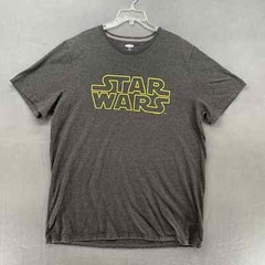 Old Navy Star Wars Mens T-Shirt XXL Crew Neck Heather Gray Yellow Logo Gift