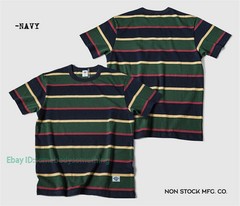 NON STOCK Ivy League Striped Crew Neck T Shirts Preppy Style Men’s Casual Tee