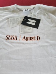HYBE SUGA Agust D Tour D-DAY Graphic Logo Long Sleeve Crew Tee White S