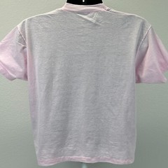 Vintage 90s University of Illinois Physics Dept T Shirt Crop Top Pink L Large
