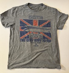 Led Zeppelin Only Way To Fly Grey T-Shirt Medium