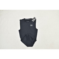 NEW Under Armour HeatGear Compression Sleeveless Shirt Black Size L