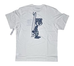 Stance Kool Kat White Men’s T-Shirt Graphic Print Large New With Tags