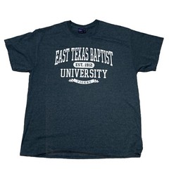 VTG MV Sport Mens XL East Texas Baptist University Tigers Grey T-Shirt