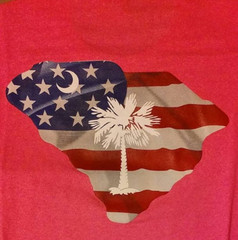 Large South Carolina Proud; Made in the US Crew-neck T