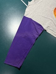 Vintage Two Tone Basketball Raglan Shirt Mens Large Gray Faded Purple 90s