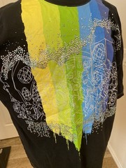 Johnny Blaze Multicolored T-Shirt Y2K Vintage Party Blvd Sequin Men’s Size 3XL