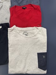 PRE-OWNED LOT OF 12 DESIGNER DIESEL ARMANI LACOSTE FCUK POLO – ALL HAVE DAMAGE