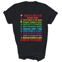 Earth Not Flat Vaccines Work Climate Change Unisex Shirt Gift