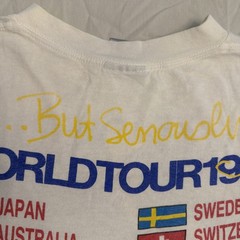 Vintage Phil Collins But Seriously 1990 World Tour White T Shirt USA L Single