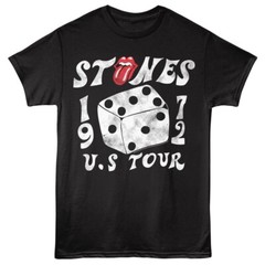 The Rolling Stones T-Shirt Music 1972 US TOUR Mick Jagger New Black Merchandise