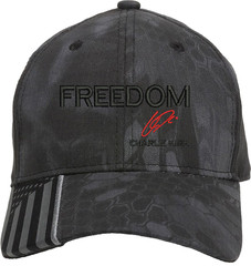 Freedom Charlie Kirk Signature Embroidered OFM Hat with US Flag on bill