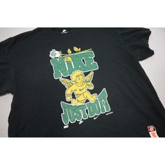 Nike T-Shirt Mens XXL Black Excellent Cherub Angel Rose Just Do It Loose Fit Tee