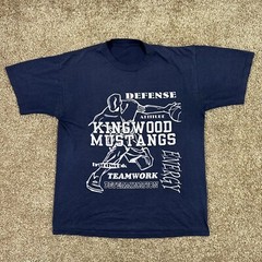 Vintage Basketball Kingwood Mustangs High School T-shirt Large College sports
