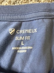 Daniel Cremieux Men’s Short Sleeve T-Shirt Pima Cotton Slim Fit Blue Size L