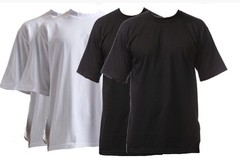 Pack Of 4 ( 2 white ,2 black) Heavyweight Stylish Plain Top TShirt( 2XL SIZE)