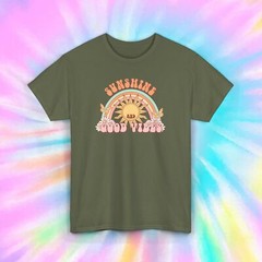 Retro Sunshine and Good Vibes Shirt S-5XL Boho Summer Aesthetic Gift Tee