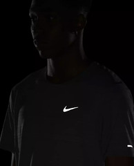 NIKE Miler Short Sleeve Running T-Shirt sz 2XL XX-Large Smoke Gray Reflective