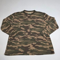 Magellan Outdoors Thermal Shirt Mens Medium Green Camo Waffle Knit Long Sleeve